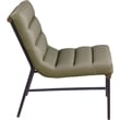 Bowery Hill Contemporary Soft Olive Vegan Leather Accent Chair
