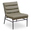 Bowery Hill Contemporary Soft Olive Vegan Leather Accent Chair