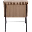 Bowery Hill Contemporary Soft Tan Vegan Leather Accent Chair
