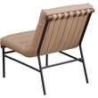 Bowery Hill Contemporary Soft Tan Vegan Leather Accent Chair