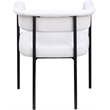 Bowery Hill Contemporary Cream Linen Textured Fabric Dining Chair (Set of 2)