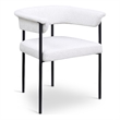 Bowery Hill Contemporary Cream Linen Textured Fabric Dining Chair (Set of 2)