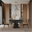 Bowery Hill Modern / Contemporary Rich Oak Veneer Dining Table