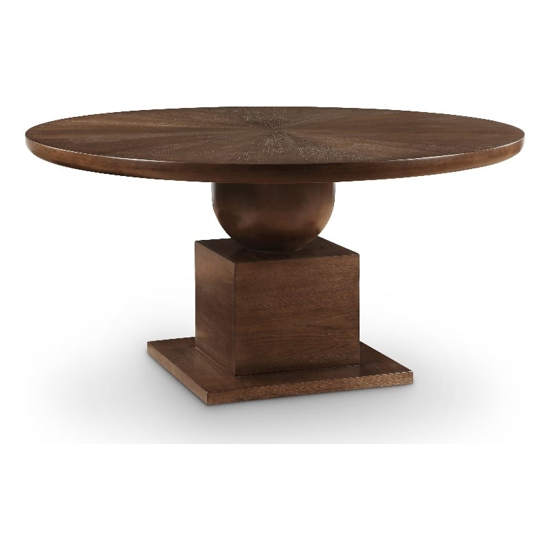 Bowery Hill Modern / Contemporary Rich Oak Veneer Dining Table