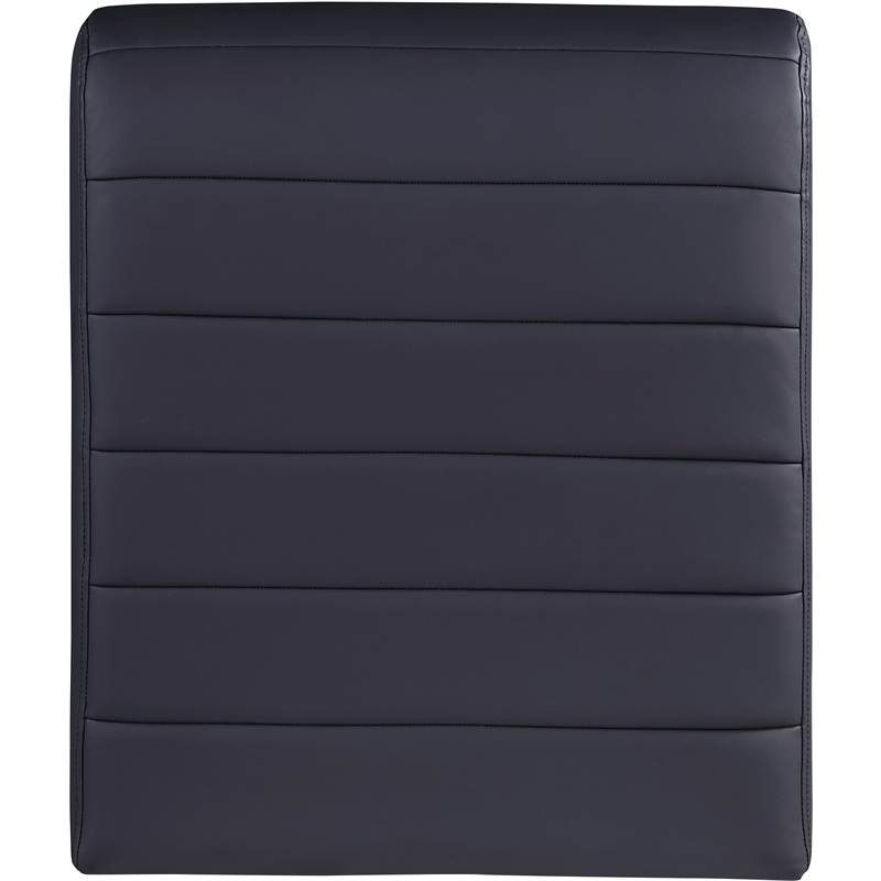 Bowery Hill Contemporary Soft Black Vegan Leather Accent Chair