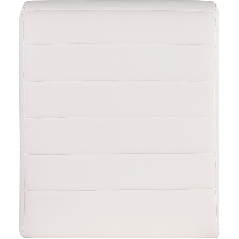 Bowery Hill Contemporary Soft Cream Vegan Leather Accent Chair