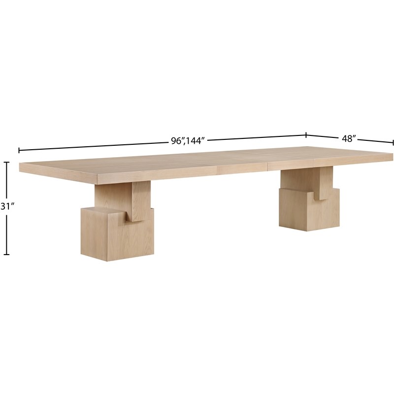 Bowery Hill Modern / Contemporary Rich Oak Veneer Dining Table