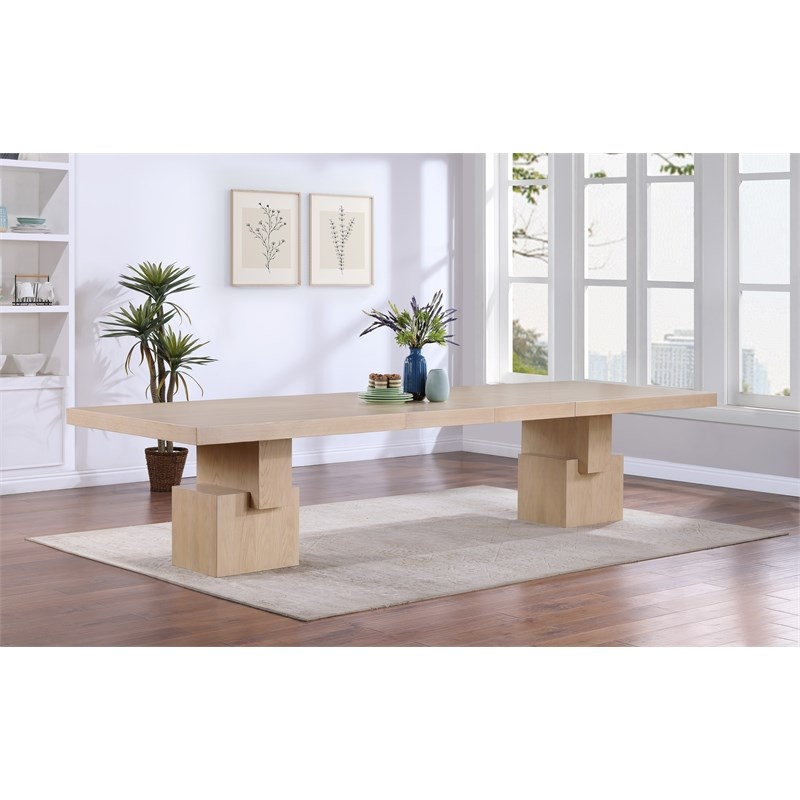 Bowery Hill Modern / Contemporary Rich Oak Veneer Dining Table