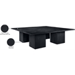 Bowery Hill Contemporary Black Solid Wood and Oak Veneer Modular Dining Table