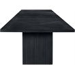Bowery Hill Contemporary Black Solid Wood and Oak Veneer Modular Dining Table