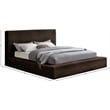 Bowery Hill Contemporary Textured Soft Brown Corduroy Full Bed