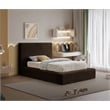 Bowery Hill Contemporary Textured Soft Brown Corduroy Twin Bed