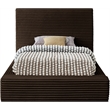 Bowery Hill Contemporary Textured Soft Brown Corduroy Twin Bed
