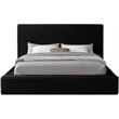 Bowery Hill Contemporary Textured Soft Black Corduroy Full Bed
