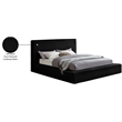 Bowery Hill Contemporary Textured Soft Black Corduroy Full Bed