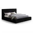 Bowery Hill Contemporary Textured Soft Black Corduroy Full Bed