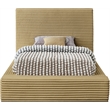 Bowery Hill Contemporary Textured Soft Camel Corduroy Twin Bed