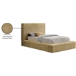Bowery Hill Contemporary Textured Soft Camel Corduroy Twin Bed