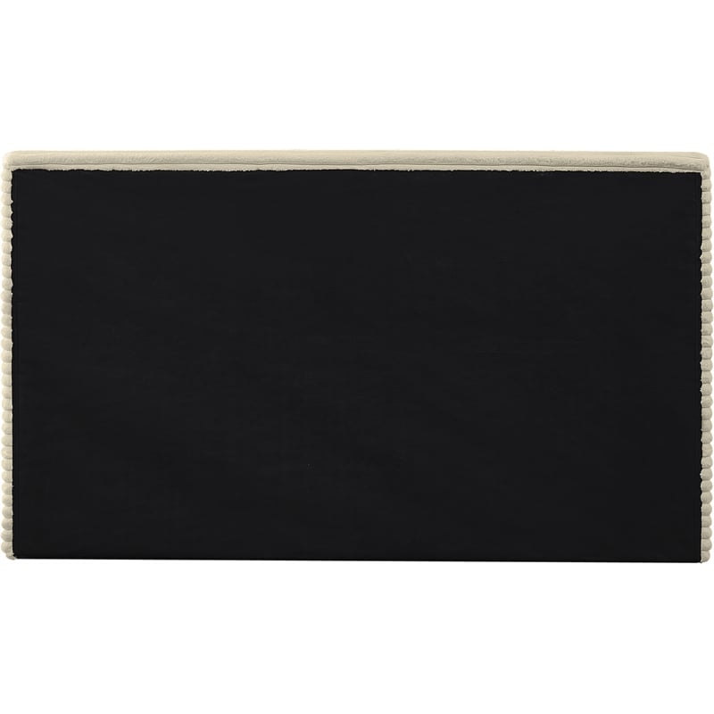 Bowery Hill Contemporary Textured Soft Cream Corduroy Full Bed