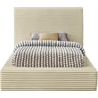 Bowery Hill Contemporary Textured Soft Cream Corduroy Twin Bed