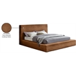 Bowery Hill Contemporary Textured Soft Saddle Corduroy King Bed