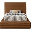 Bowery Hill Contemporary Textured Soft Saddle Corduroy Twin Bed