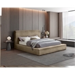 Bowery Hill Contemporary Textured Soft Taupe Corduroy Full Bed