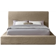 Bowery Hill Contemporary Textured Soft Taupe Corduroy Full Bed