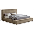 Bowery Hill Contemporary Textured Soft Taupe Corduroy Full Bed