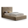 Bowery Hill Contemporary Textured Soft Taupe Corduroy Twin Bed