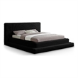Bowery Hill Contemporary Textured Soft Black Corduroy Full Bed