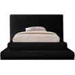 Bowery Hill Contemporary Textured Soft Black Corduroy Twin Bed