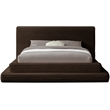 Bowery Hill Contemporary Textured Soft Brown Corduroy King Bed