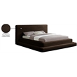 Bowery Hill Contemporary Textured Soft Brown Corduroy King Bed