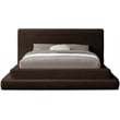 Bowery Hill Contemporary Textured Soft Brown Corduroy Queen Bed