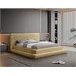 Bowery Hill Contemporary Textured Soft Camel Corduroy Queen Bed