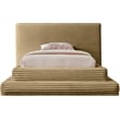 Bowery Hill Contemporary Textured Soft Camel Corduroy Twin Bed