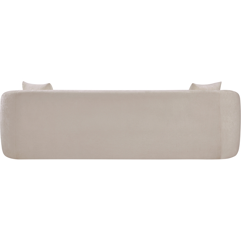 Bowery Hill Contemporary Soft Beige Chenille Durable Fabric Sofa