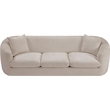 Bowery Hill Contemporary Soft Beige Chenille Durable Fabric Sofa