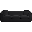 Bowery Hill Contemporary Soft Black Chenille Durable Fabric Sofa