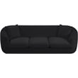 Bowery Hill Contemporary Soft Black Chenille Durable Fabric Sofa