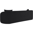 Bowery Hill Contemporary Soft Black Chenille Durable Fabric Sofa