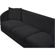 Bowery Hill Contemporary Soft Black Chenille Durable Fabric Sofa