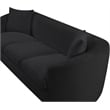 Bowery Hill Contemporary Soft Black Chenille Durable Fabric Sofa