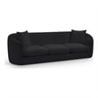 Bowery Hill Contemporary Soft Black Chenille Durable Fabric Sofa