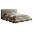Bowery Hill Contemporary Textured Soft Taupe Corduroy Full Bed