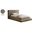 Bowery Hill Contemporary Textured Soft Taupe Corduroy Twin Bed