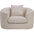 Bowery Hill Contemporary Soft Beige Chenille Durable Fabric Chair