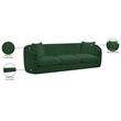 Bowery Hill Contemporary Soft Green Chenille Durable Fabric Sofa