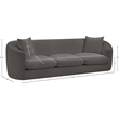 Bowery Hill Contemporary Soft Grey Chenille Durable Fabric Sofa